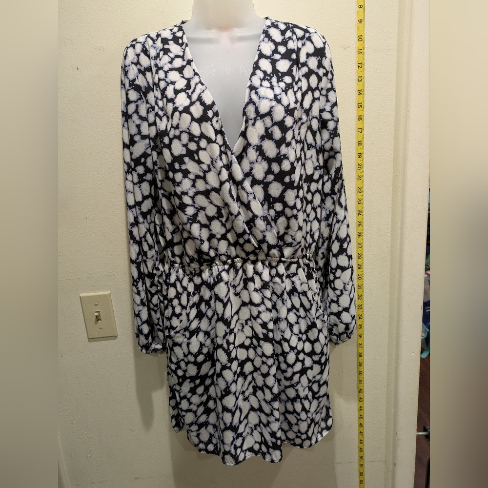 Eight Sixty Monochrome Abstract Dress Size Large